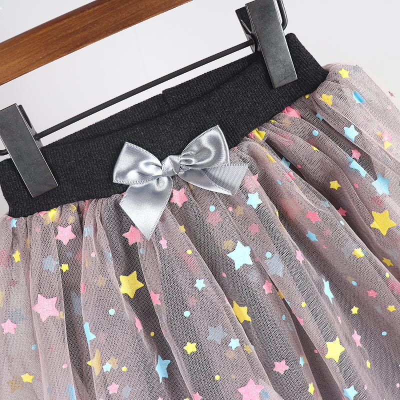 New Pierrot - Korean Children Fashion - #childofig - Pastel Star Fleece Skirt Leggings - 2