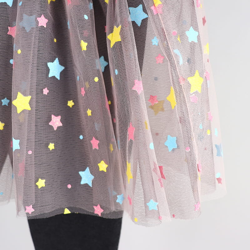 New Pierrot - Korean Children Fashion - #childofig - Pastel Star Fleece Skirt Leggings - 3