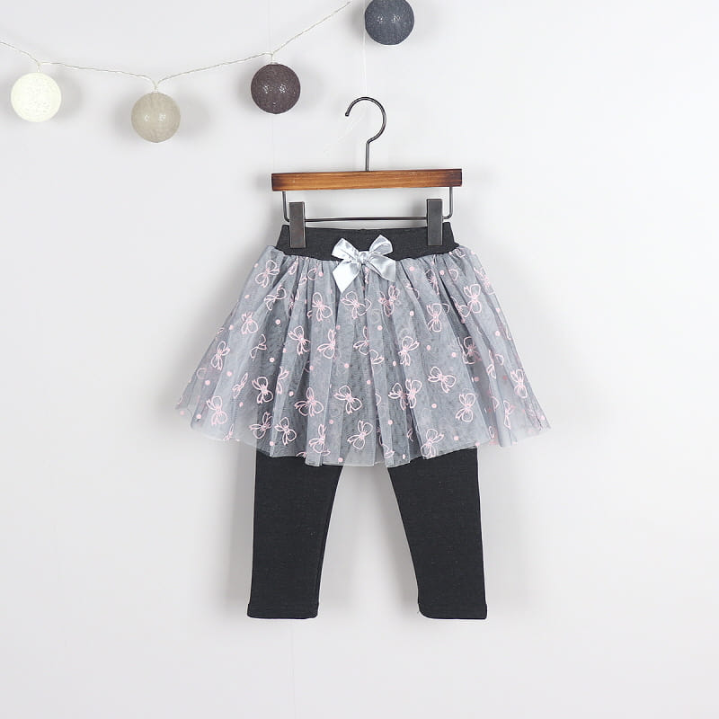 New Pierrot - Korean Children Fashion - #childrensboutique - Ribbon Fleece Skirt Leggings - 2