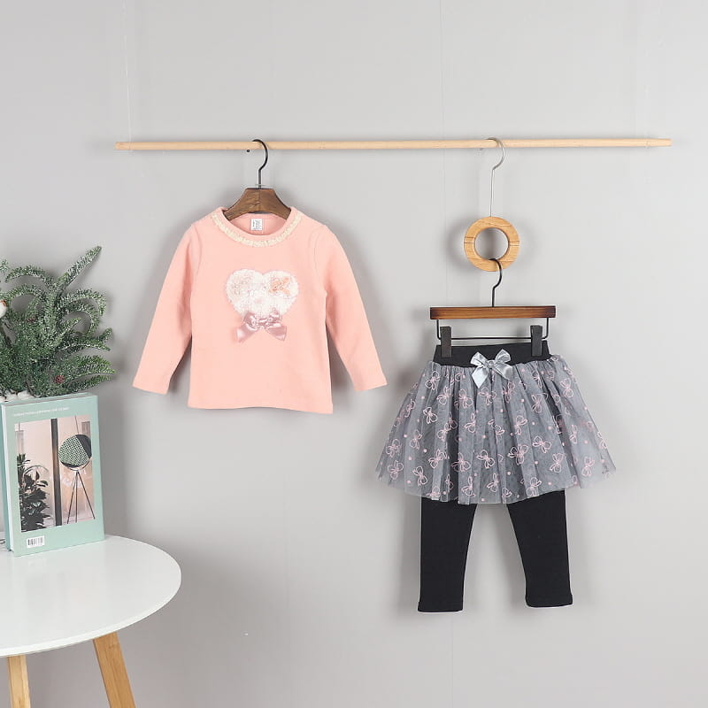 New Pierrot - Korean Children Fashion - #designkidswear - Heart Round Tee - 7