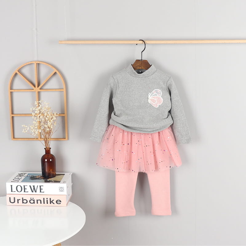 New Pierrot - Korean Children Fashion - #designkidswear - Butterfly Half Turtleneck Tee - 3