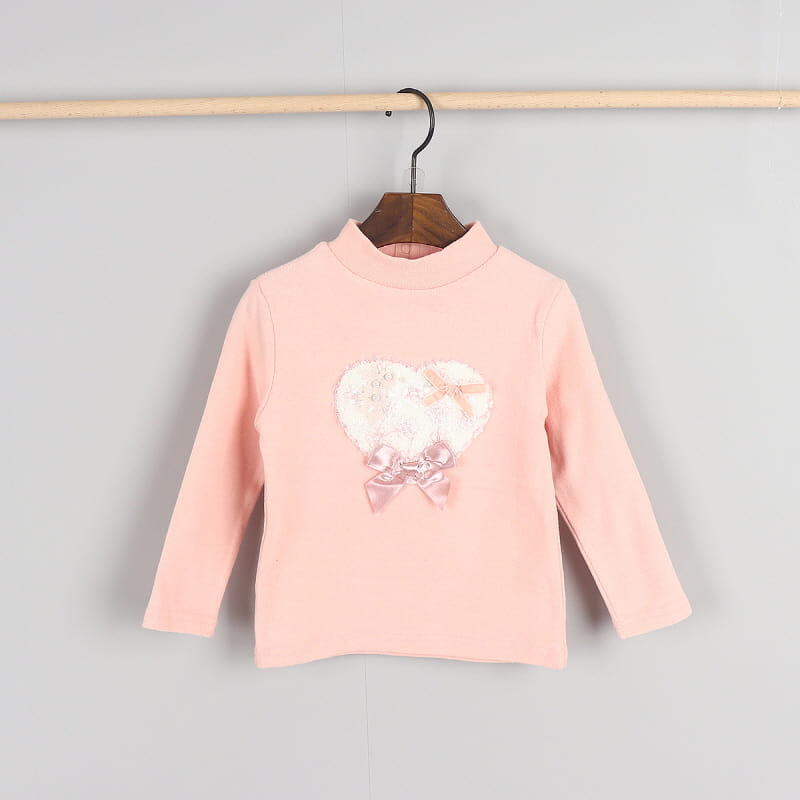 New Pierrot - Korean Children Fashion - #discoveringself - Heart Half Turtleneck Tee - 6