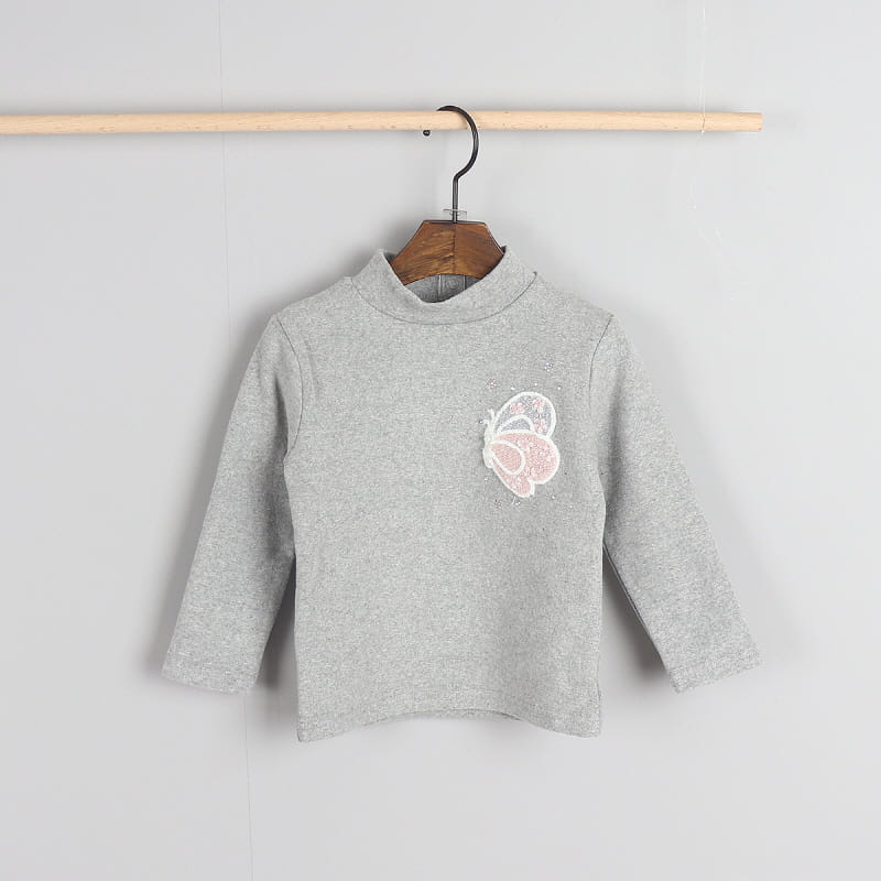 New Pierrot - Korean Children Fashion - #designkidswear - Butterfly Half Turtleneck Tee - 4