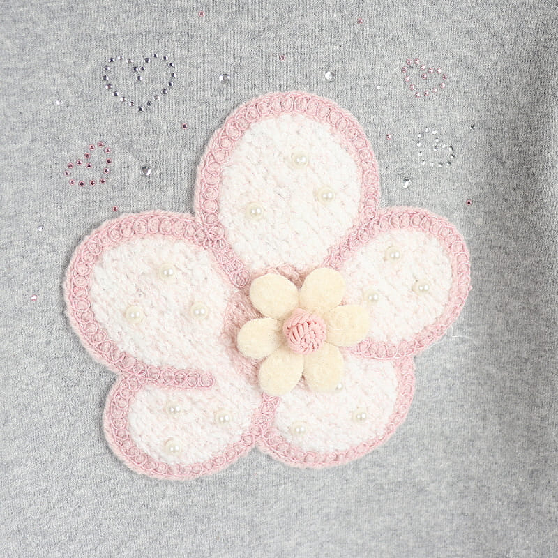 New Pierrot - Korean Children Fashion - #discoveringself - Flower Half Turtleneck Tee - 4