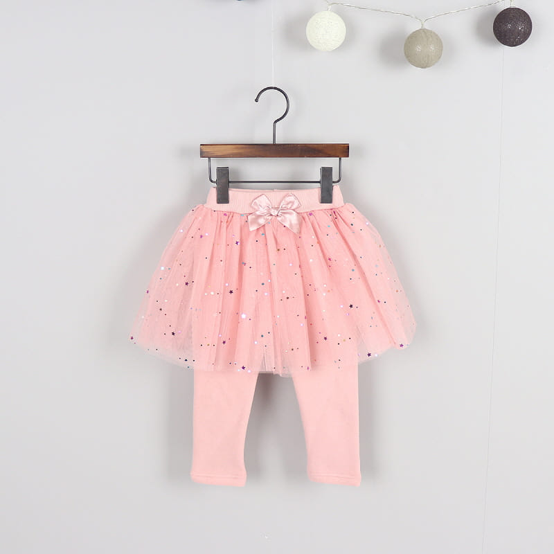 New Pierrot - Korean Children Fashion - #kidsshorts - Twinkle Star Fleece Skirt Leggings - 5