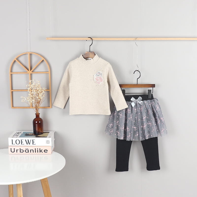 New Pierrot - Korean Children Fashion - #kidzfashiontrend - Butterfly Half Turtleneck Tee - 8