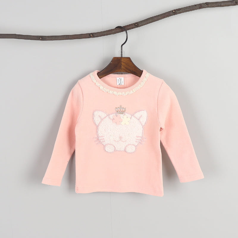 New Pierrot - Korean Children Fashion - #kidzfashiontrend - Cat Round Tee - 6