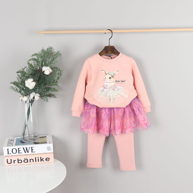 New Pierrot - Korean Children Fashion - #littlefashionista - Rabbit Fleece Long Tee - 5