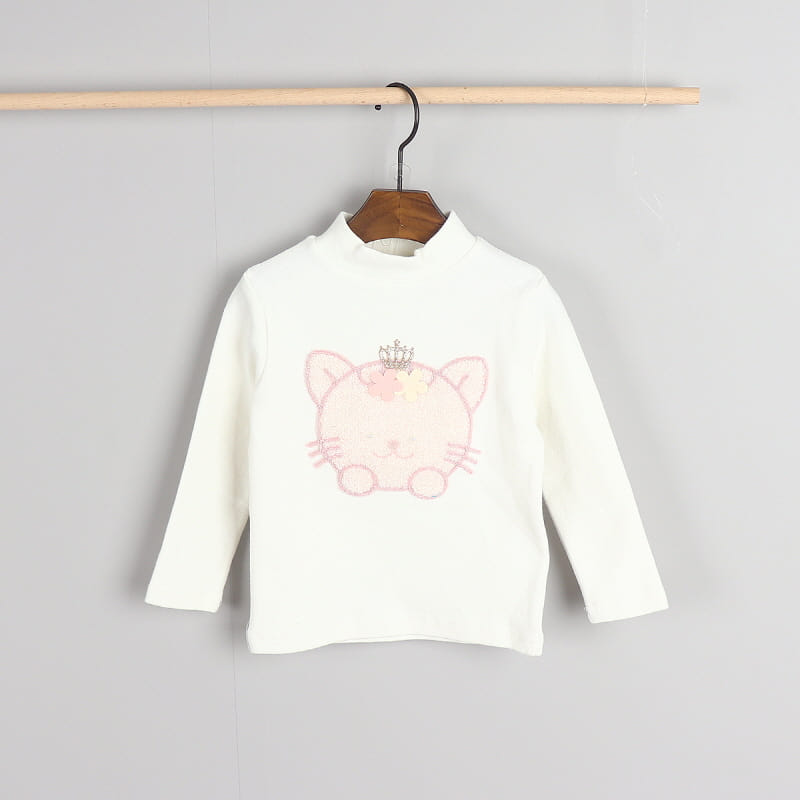 New Pierrot - Korean Children Fashion - #magicofchildhood - Cat Turtleneck Tee - 8