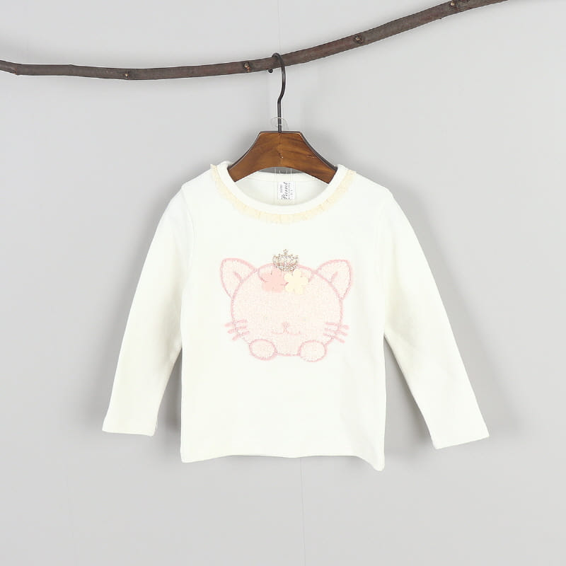 New Pierrot - Korean Children Fashion - #minifashionista - Cat Round Tee - 10