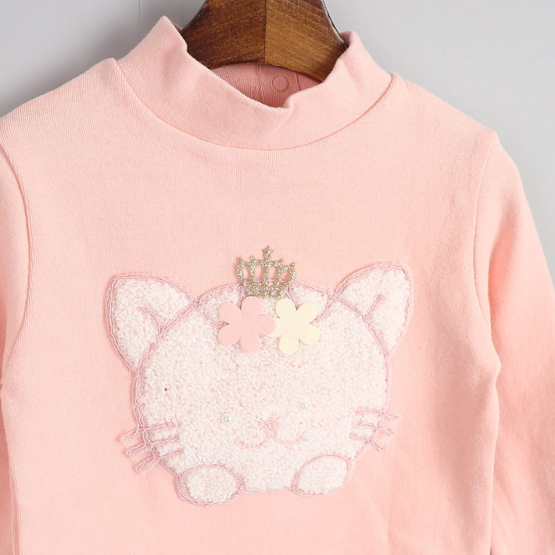 New Pierrot - Korean Children Fashion - #minifashionista - Cat Turtleneck Tee - 9