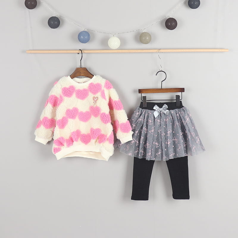 New Pierrot - Korean Children Fashion - #minifashionista - Bboggle Heart Tee - 5