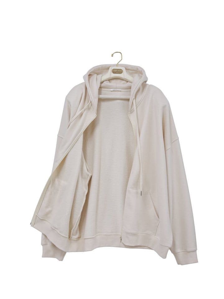 Paper Moon - Korean Women Fashion - #momslook - super oversized padded shouder detail full zipped hoodie - 6