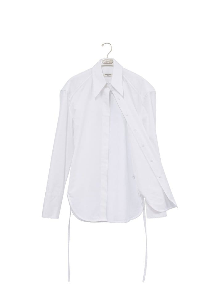 Paper Moon - Korean Women Fashion - #momslook -   Padded Shoulder Button Down C Shirt  - 5