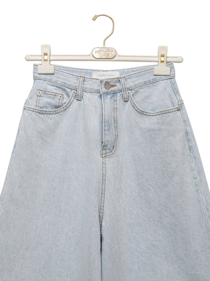 Paper Moon - Korean Women Fashion - #thelittlethings - iced blue wide leg flared denim jeans - 7