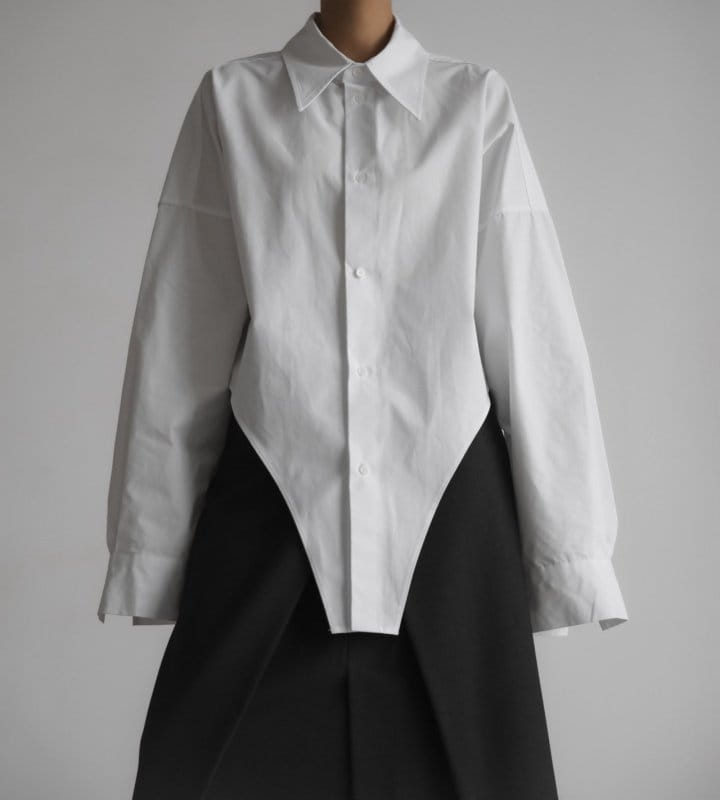 Paper Moon - Korean Women Fashion - #vintagekidsstyle -  Bodysuit Detail Button Down Shirt 