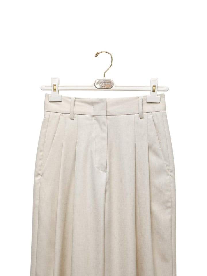 Paper Moon - Korean Women Fashion - #womensfashion - soft touch pin tuck wide trousers - 5