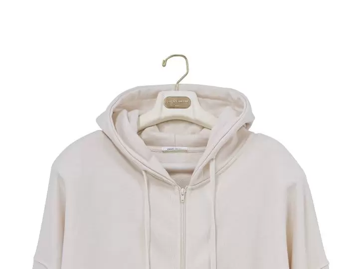 Paper Moon - Korean Women Fashion - #womensfashion - super oversized padded shouder detail full zipped hoodie - 7