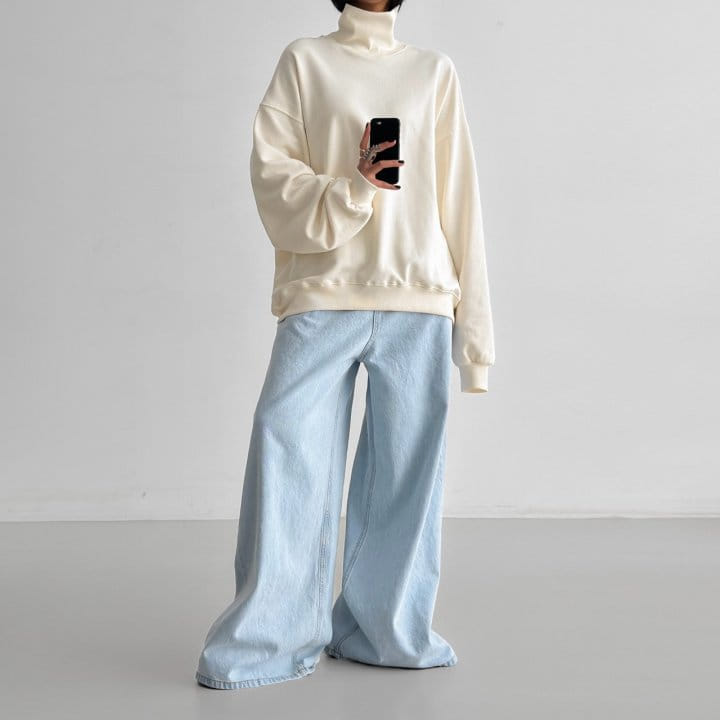 Paper Moon - Korean Women Fashion - #womensfashion - oversized turtleneck sweatshirt