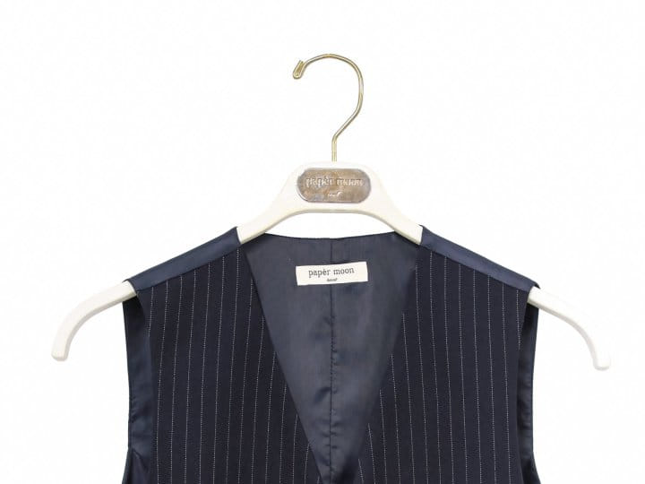 Paper Moon - Korean Women Fashion - #womensfashion - classic pin stripe tailored vest - 5