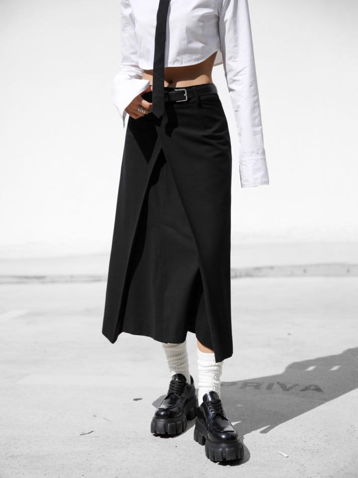 Paper Moon - Korean Women Fashion - #womensfashion - classic wrap midi flared skirt