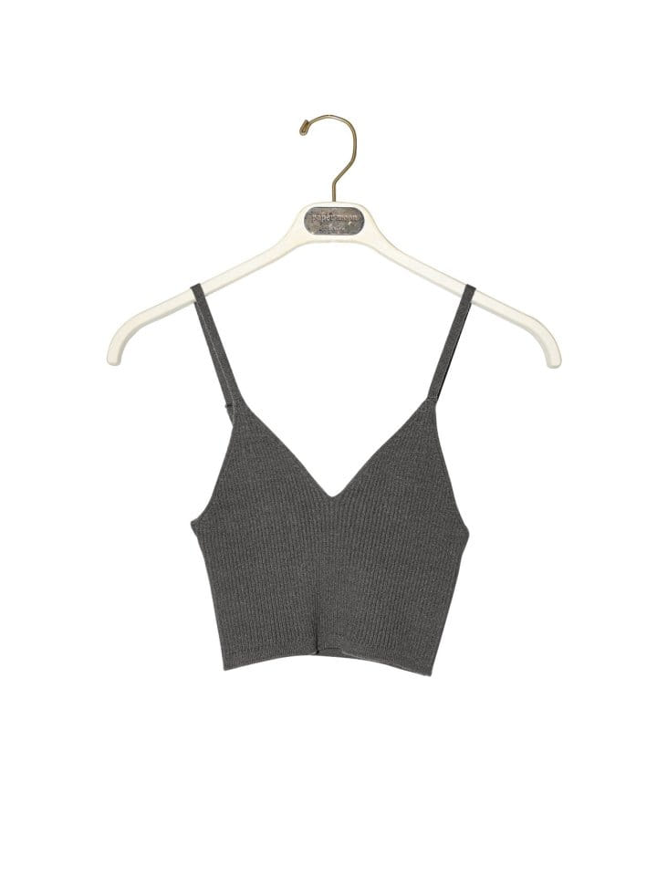 Paper Moon - Korean Women Fashion - #momslook -   W Ribbed Knit Cropped Bustier Top  - 4