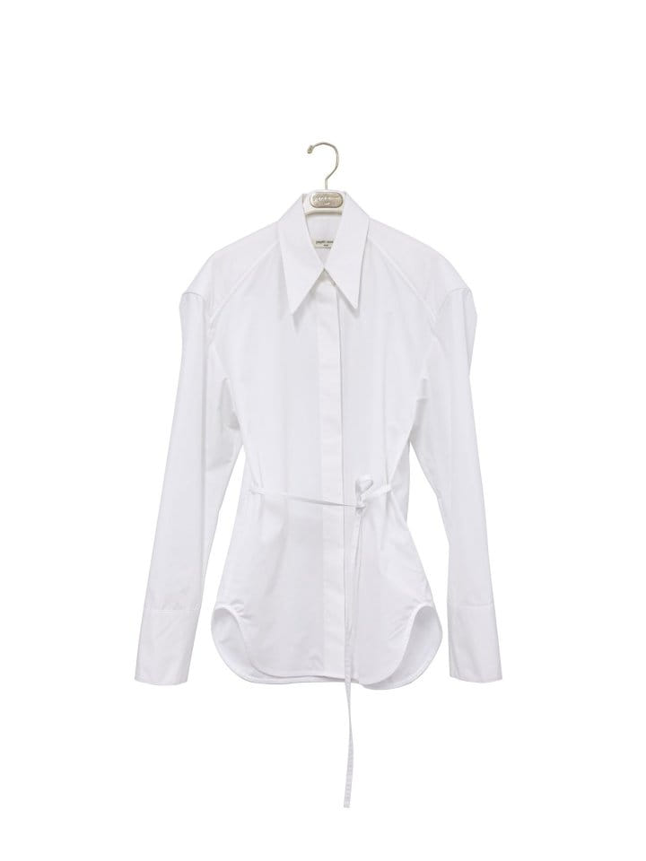 Paper Moon - Korean Women Fashion - #womensfashion -   Padded Shoulder Button Down C Shirt  - 2