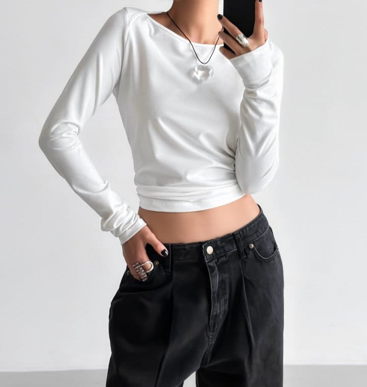 Paper Moon - Korean Women Fashion - #womensfashion - Pin Tuck Detail Wide Black Jeans  - 2