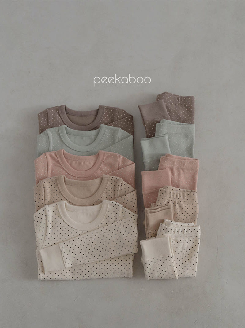 Peekaboo - Korean Children Fashion - #magicofchildhood - Dot Top Bottom Set