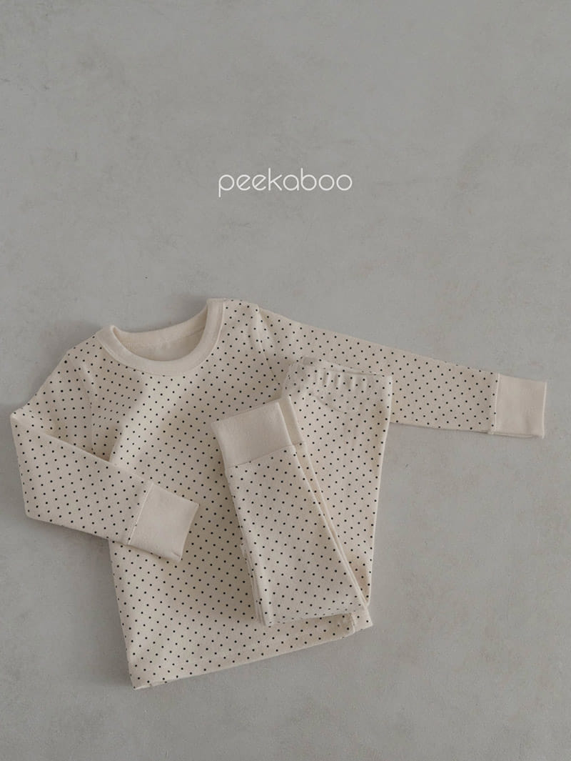 Peekaboo - Korean Children Fashion - #prettylittlegirls - Dot Top Bottom Set - 4