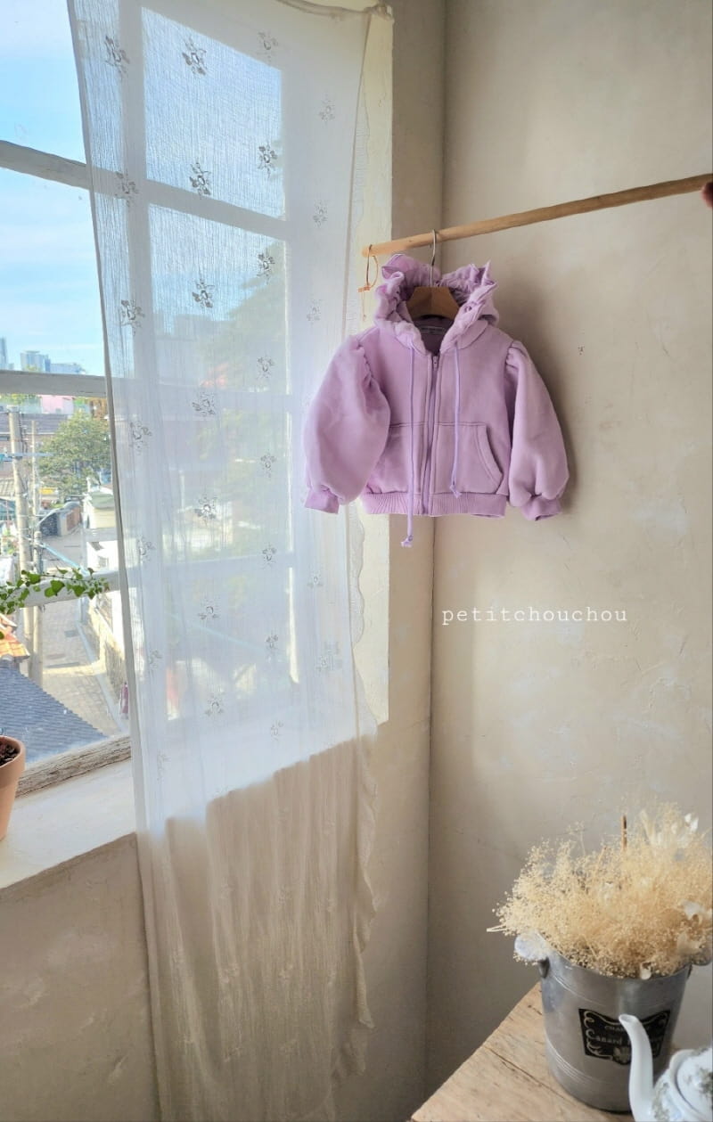 Petitchouchou - Korean Children Fashion - #fashionkids - Fleece Banana Frill Zip-Up - 8