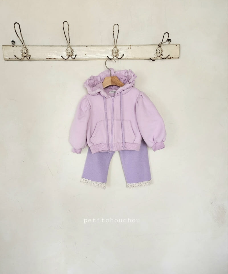 Petitchouchou - Korean Children Fashion - #kidsstore - Fleece Banana Frill Zip-Up - 10