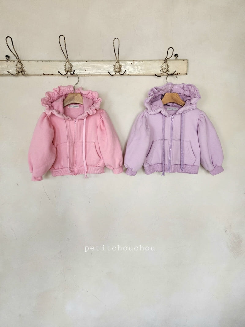 Petitchouchou - Korean Children Fashion - #todddlerfashion - Fleece Banana Frill Zip-Up