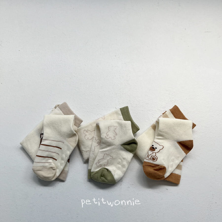 Petitwonnie - Korean Baby Fashion - #babygirlfashion - Bear Knee Socks - 2