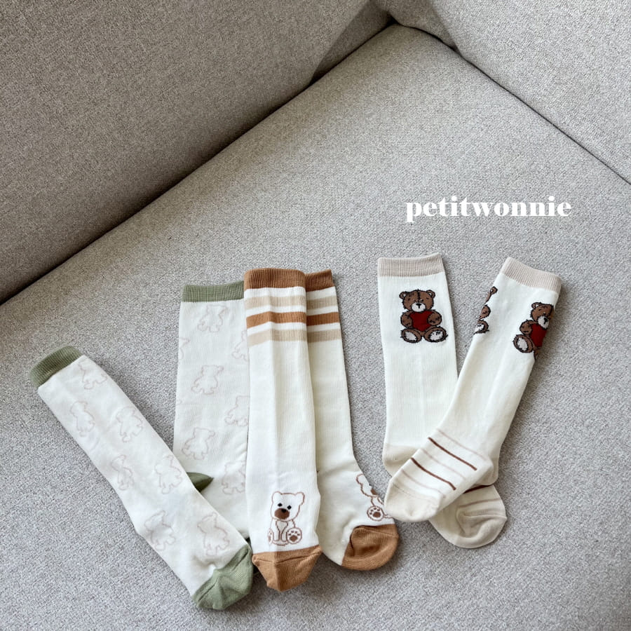 Petitwonnie - Korean Baby Fashion - #babyootd - Bear Knee Socks - 5