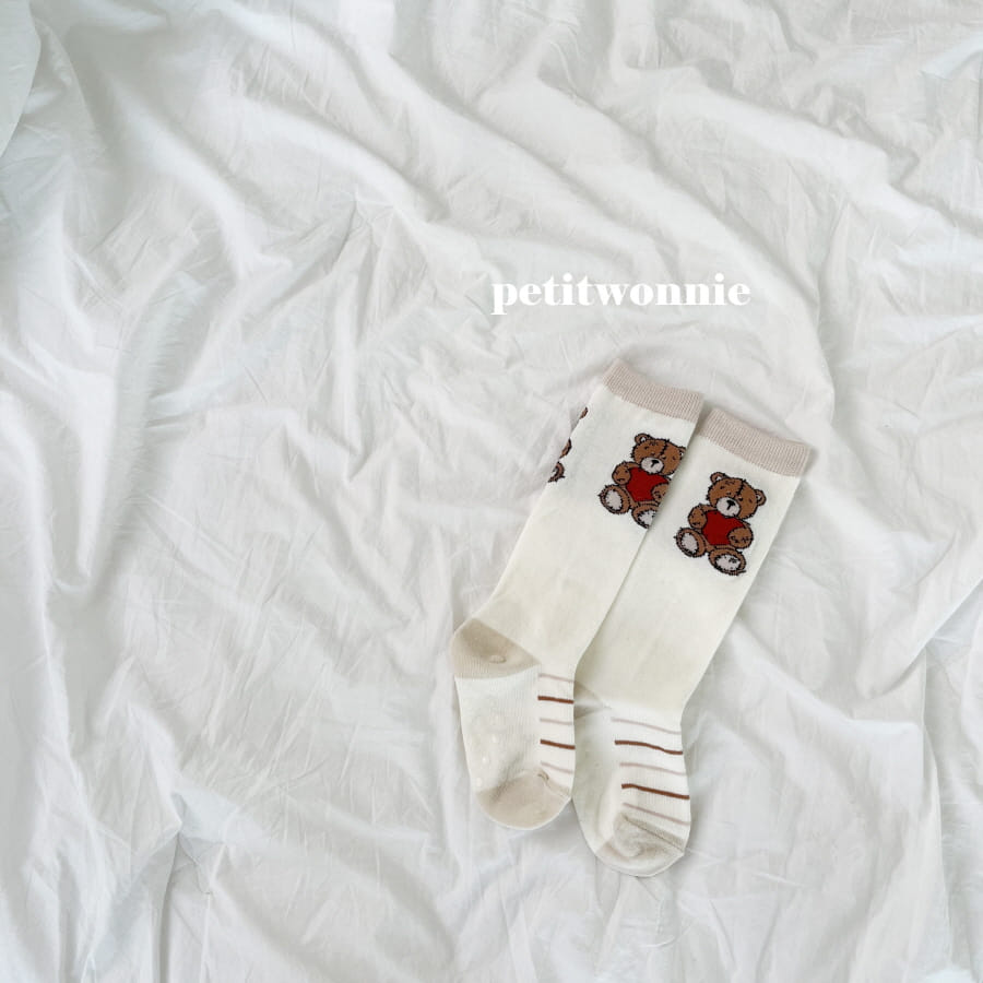 Petitwonnie - Korean Baby Fashion - #babyoutfit - Bear Knee Socks - 7