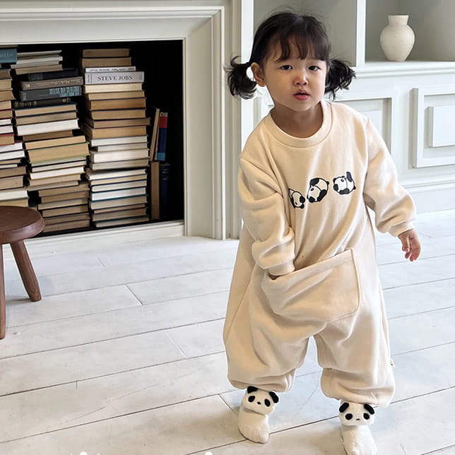 Petitwonnie - Korean Baby Fashion - #onlinebabyboutique - Panda Body Suit Easywear 