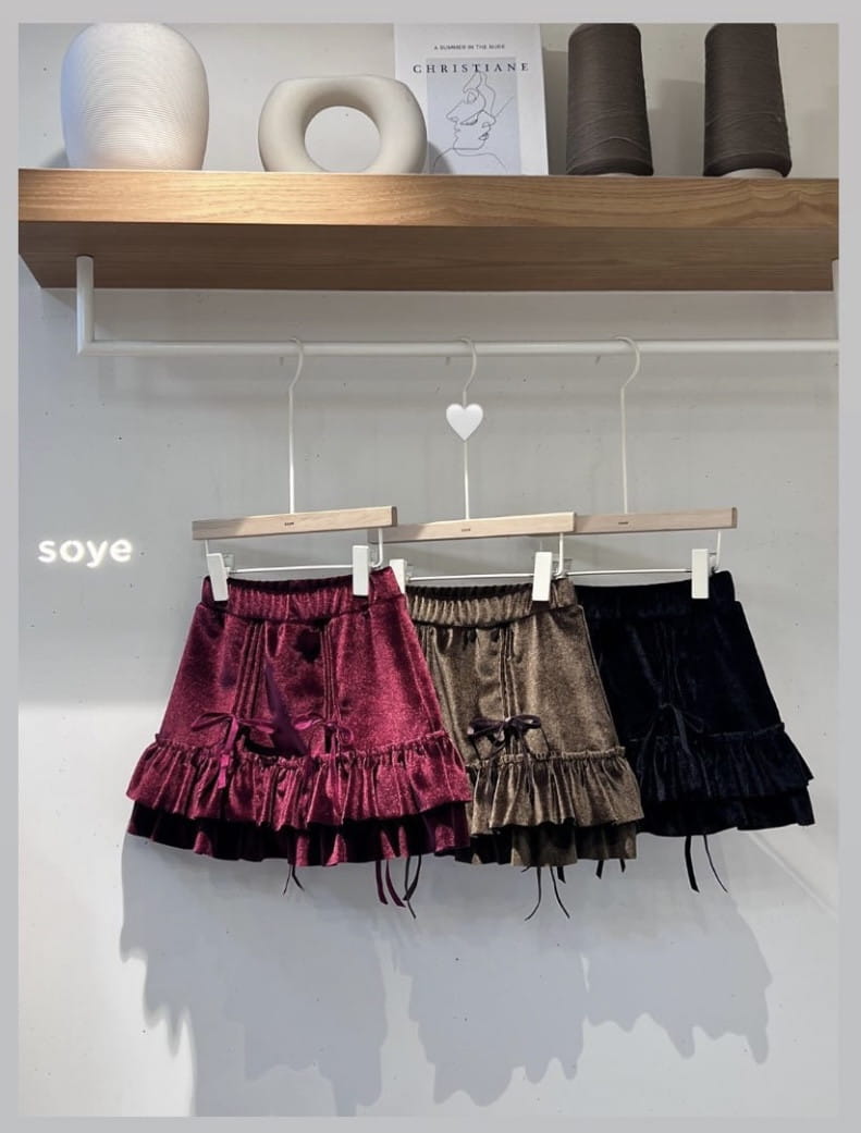 Soye - Korean Children Fashion - #Kfashion4kids - Velet Bon Bon Skirt