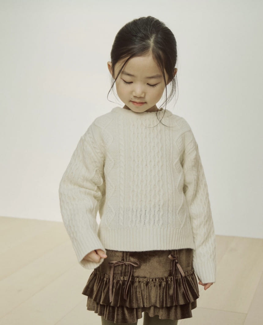 Soye - Korean Children Fashion - #magicofchildhood - Velet Bon Bon Skirt - 4