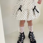 Dot Ribbon Skirt