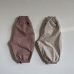 Peach Small Dot Jogger Pants