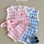 Argyle Vest Top Bottom Set