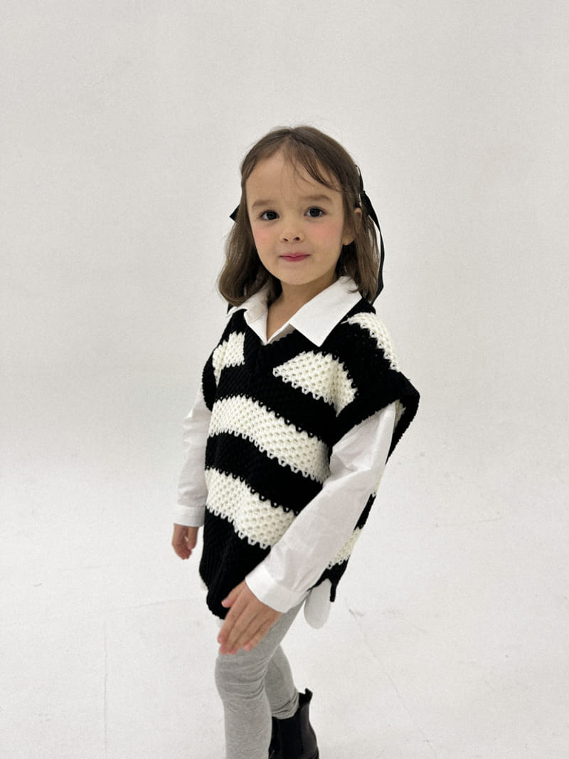 A-Market - Korean Children Fashion - #childofig - Big ST Vest Knit - 2