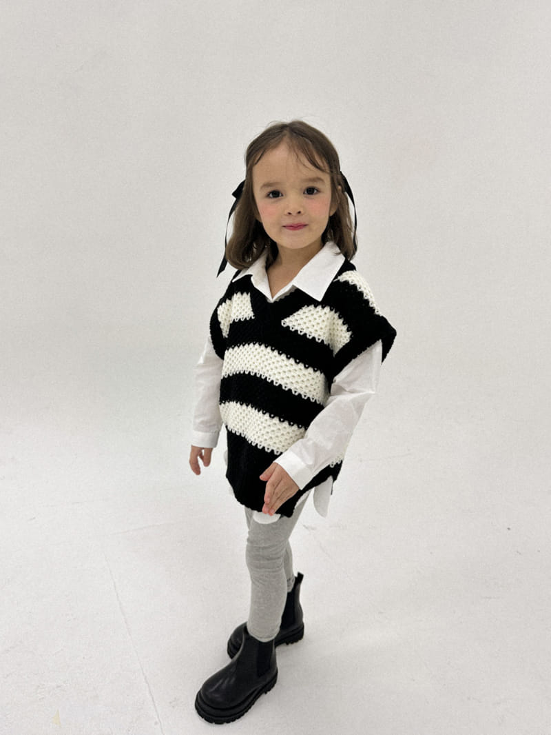 A-Market - Korean Children Fashion - #childofig - Big ST Vest Knit - 3