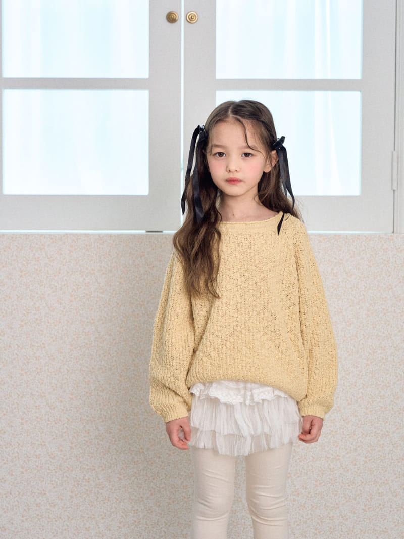 A-Market - Korean Children Fashion - #childofig - Dekki Popcorn Round Knit - 2