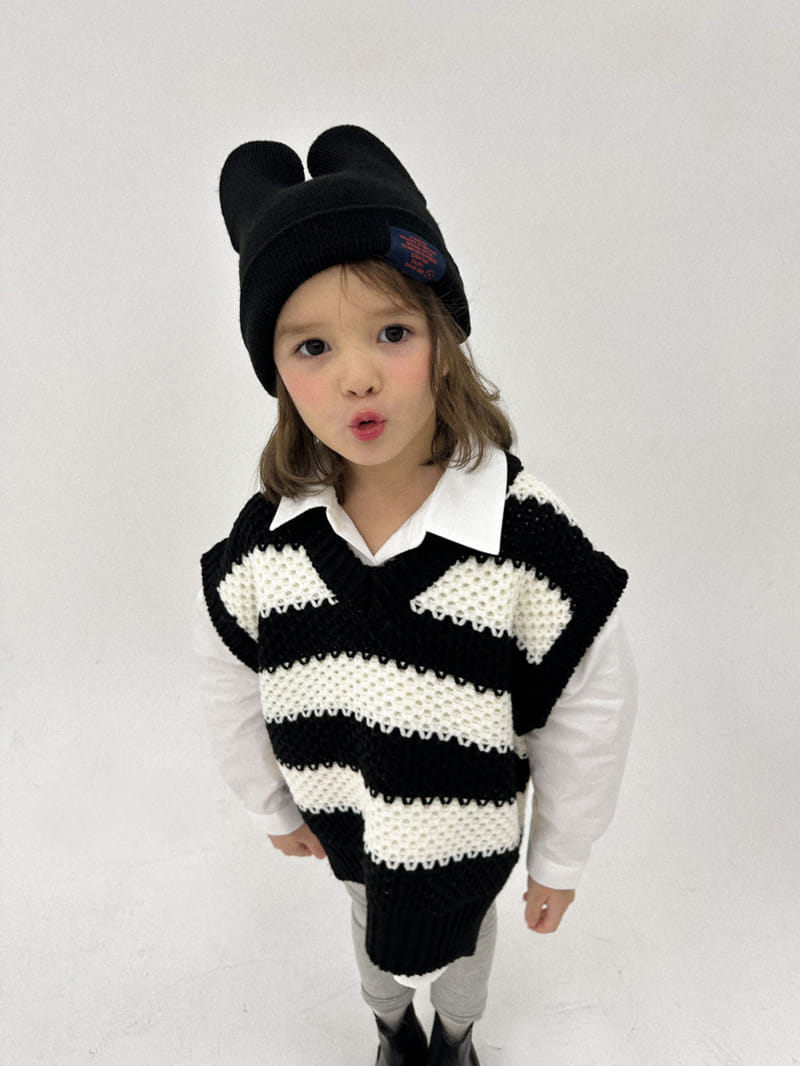 A-Market - Korean Children Fashion - #childofig - Big ST Vest Knit - 4