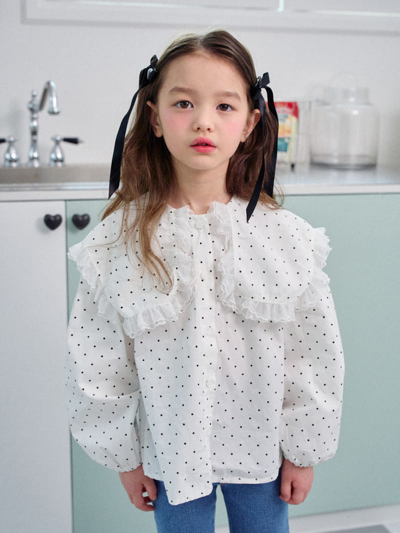 A-Market - Korean Children Fashion - #childrensboutique - Retro Collar Blanc - 10