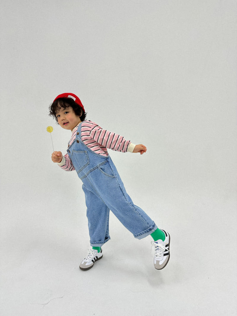 A-Market - Korean Children Fashion - #designkidswear - Pentagon Denim Dungarees - 2