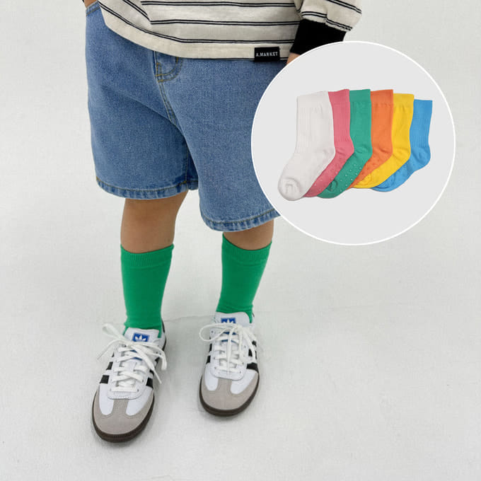 A-Market - Korean Children Fashion - #designkidswear - Solid Socks Set