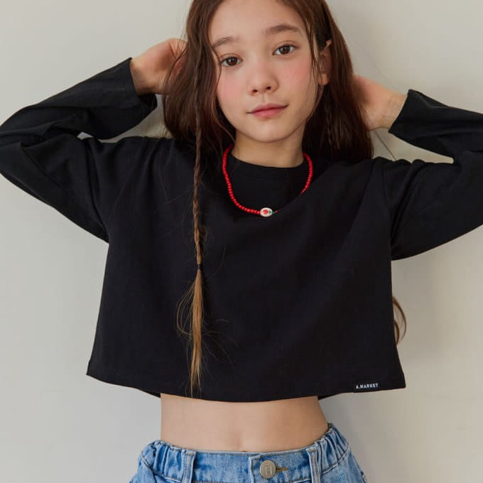 A-Market - Korean Children Fashion - #discoveringself - Single Crop Tee